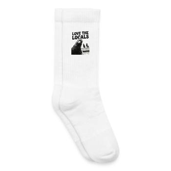 Love The Locals Pigeon Bird Lover Retro Graphic - Kids Tennis Socks - white - Right