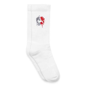 Breakdancing Breakdancer Farbklecks Breakdance - Kids Tennis Socks - white - Right