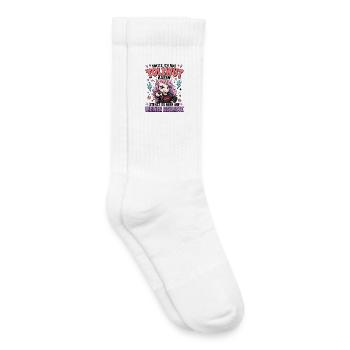 Tollwut Einhorn mit bissiger Ironie - Kinder Tennissocken - Weiß - Rechts