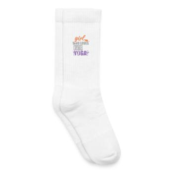 Juste une fille qui adore les rats et le yoga - Chaussettes de tennis bio enfant - blanc - Droite