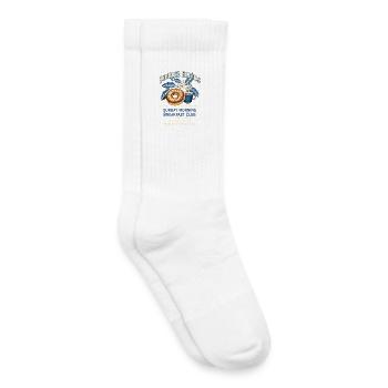 Petit-déjeuner Petit-déjeuner Café des amateurs de petit-déjeuner du dimanche matin - Chaussettes de tennis bio enfant - blanc - Droite