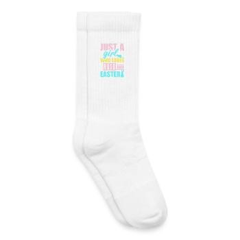 Einfach ein Mädchen, das Ratten und Ostern liebt - Kinder Tennissocken - Weiß - Rechts