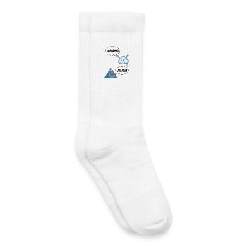 J'ai Faim Moi Aussi Montagne Nuage Humour - Chaussettes de tennis bio enfant - blanc - Droite
