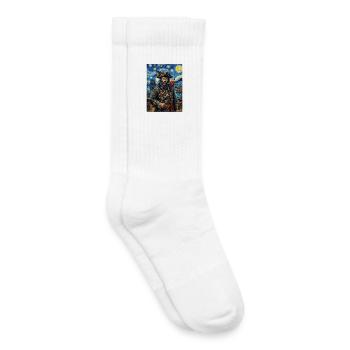 Barbe Noire lors d’une nuit étoilée - Chaussettes de tennis bio enfant - blanc - Droite