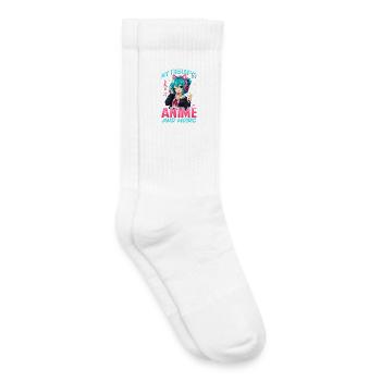 Anime et musique Chibi - Chaussettes de tennis bio enfant - blanc - Droite