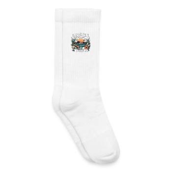 Coucher de soleil du trésor de plage - Chaussettes de tennis bio enfant - blanc - Droite