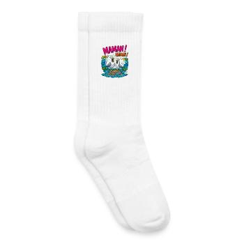 Maman Mouettes Qui Crient Humour - Chaussettes de tennis bio enfant - blanc - Droite