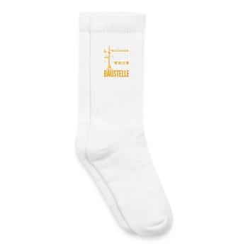  Der Einzige Mit Ahnung Auf Der Baustelle Lustiger - Kinder Tennissocken - Weiß - Rechts