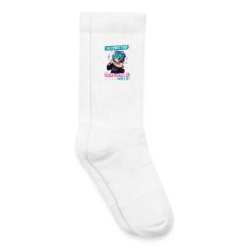 Anime et musique Chibi - Chaussettes de tennis bio enfant - blanc - Droite