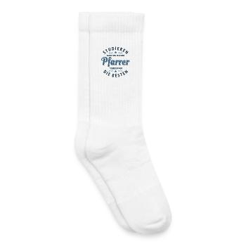Studieren kann jeder - Pfarrer Spruch - Kinder Tennissocken - Weiß - Rechts