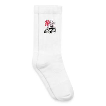 Pig Drift JP JDM Auto - Kinder Tennissocken - Weiß - Rechts