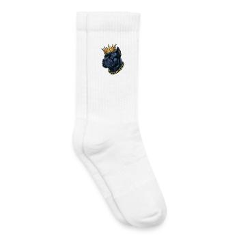 Cane Corso Crown Italian Mastiff Royal - Chaussettes de tennis bio enfant - blanc - Droite
