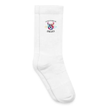Lignée Cœur de Rennes - Chaussettes de tennis bio enfant - blanc - Droite