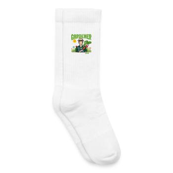 Proud Gardener Gift - Kids Tennis Socks - white - Right