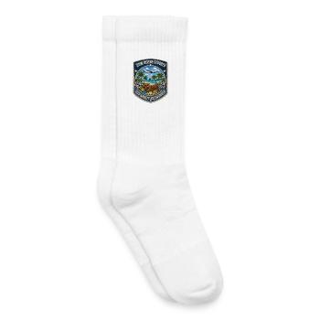 Zum Reisen geboren zur Arbeit gezwungen Travel - Kinder Tennissocken - Weiß - Rechts