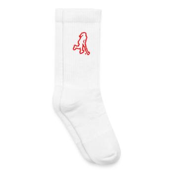 Hockey Floorball Femmes Enfants Filles Hockey sur gazon - Chaussettes de tennis bio enfant - blanc - Droite