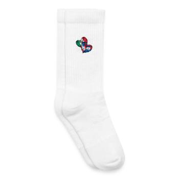 Amitié entre le Mexique et le Panama - Chaussettes de tennis bio enfant - blanc - Droite