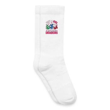 Just a Dragon-Loving Girl - Kids Tennis Socks - white - Right
