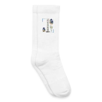 Nordsee Zeit – maritime Küsten liebe mit Disteln - Kinder Tennissocken - Weiß - Rechts