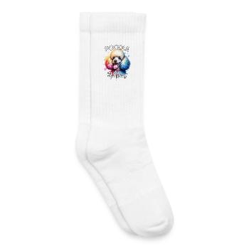 Poodle Mom - Kids Tennis Socks - white - Right