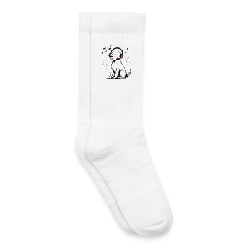 Casque pour chiens Croquis Musique Cadeau pour chien - Chaussettes de tennis bio enfant - blanc - Droite