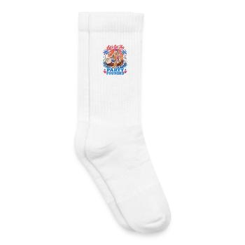 Fondons cette fête ! Ben Franklin, 4e année - Chaussettes de tennis bio enfant - blanc - Droite