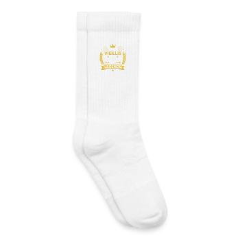 Je ne vieillis pas, je deviens légende - Chaussettes de tennis bio enfant - blanc - Droite