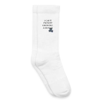 occupé à faire grandir un humain - Chaussettes de tennis bio enfant - blanc - Droite