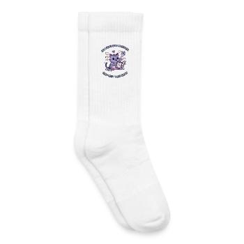 Mon système nerveux a quitté le chat - Chaussettes de tennis bio enfant - blanc - Droite