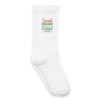 Engagement des citations d’un travailleur social à la retraite - Chaussettes de tennis bio enfant - blanc - Droite