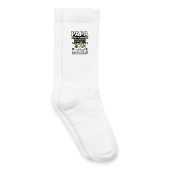 Papa Gamer Humour Cadeau Fête Des Pères Rétro - Chaussettes de tennis bio enfant - blanc - Droite