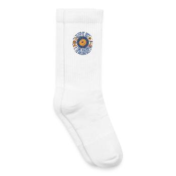 Le petit-déjeuner et le sommeil n’est qu’une machine à remonter le temps - Chaussettes de tennis bio enfant - blanc - Droite