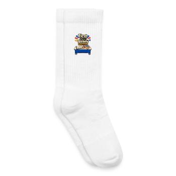 Premier jour d’école Enseignant d’élémentaire Rencontrez le Te - Chaussettes de tennis bio enfant - blanc - Droite