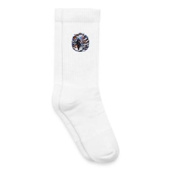 Ninja d’hiver dans le village enneigé - Chaussettes de tennis bio enfant - blanc - Droite