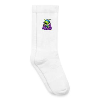 Kuscheliger Alien Schnupfen Cozy - Kinder Tennissocken - Weiß - Rechts