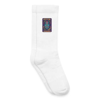 Spiritualité Géométrie sacrée Le Protecteur - Chaussettes de tennis bio enfant - blanc - Droite