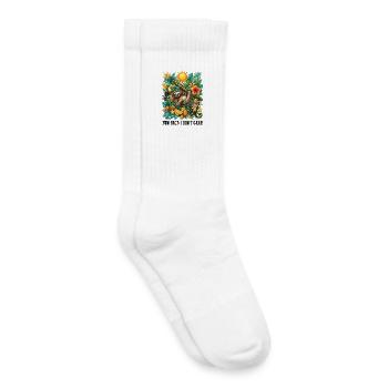 Funny sarcastic fun fact I don't care - Kids Tennis Socks - white - Right