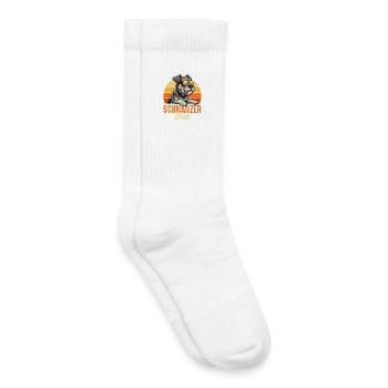 Schnauzer Dad Miniature Standard Giant Pride - Kids Tennis Socks - white - Right