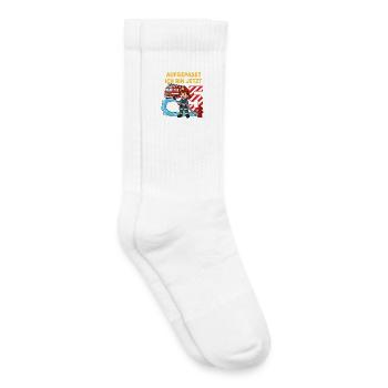 Aufgepasst Ich Bin Jetzt 5 Feuerwehr Geburtstag - Kinder Tennissocken - Weiß - Rechts