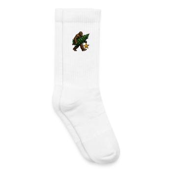 Bigfoot-Weihnachtsbaum und Stern, Bigfoot-Weihnach - Kinder Tennissocken - Weiß - Rechts