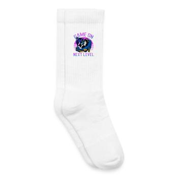 Gamer Gaming Cat Video Game - Kids Tennis Socks - white - Right