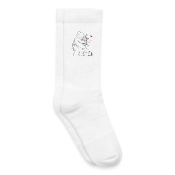 Teddy fährt in den Urlaub - Kinder Tennissocken - Weiß - Rechts