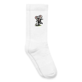 Süßer Koala spielt Fußball - Kinder Tennissocken - Weiß - Rechts