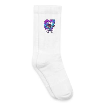 67 Dabbing Gamer Six Seven Meme Brainrot Zocker - Kinder Tennissocken - Weiß - Rechts