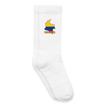 Colombian Flag Colombia Land Map - Kids Tennis Socks - white - Right