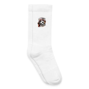 Anpfiff für die 1. Klasse. Einschulung Fußball - Kinder Tennissocken - Weiß - Rechts