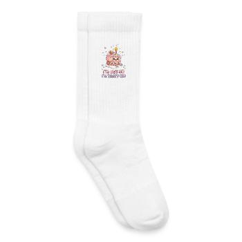 I'm not 40 Im 30 Ten Birthday - Kids Tennis Socks - white - Right