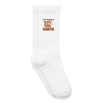 Ich werde leicht von Nasenbären abgelenkt. - Kinder Tennissocken - Weiß - Rechts