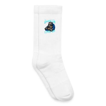 Gamer Gaming Raccoon Video Game - Kids Tennis Socks - white - Right