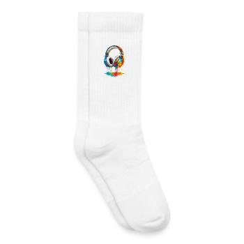 Bunte Kopfhörer Mit Farbverlauf Für - Kinder Tennissocken - Weiß - Rechts